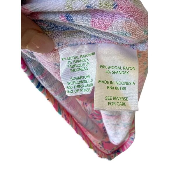 Lilly Pulitzer Multicolor Printed 3/4 Sleeve Dress XS Rayon & Spandex Womens Tun - Picture 5 of 6